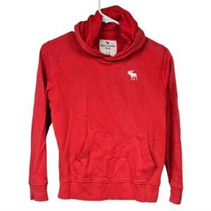 Abercrombie Kids 9/10 Red Fleece Hoodie Pullover Sweatshirt Boys Jacket Hoody M